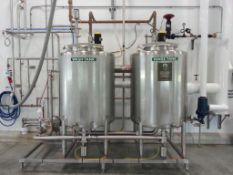 2018 S/S CIP Skid with (2) 200 Gallon S/S Tanks, Centrifugal Pump with Sterling S/S Clad 10 HP