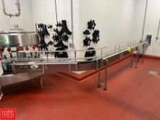 14’ x 3.25” S/S Framed 45° Power Conveyor with S/S Hood - Rigging Fee: $400
