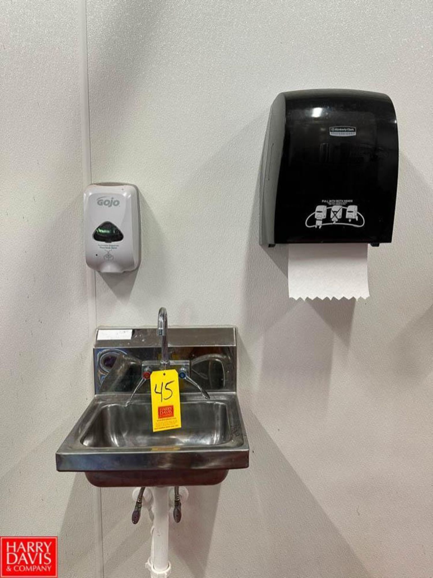 S/S Hand Sink with Paper Towel and Soap Dispenser - Rigging Fee: $100