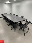 (4) Tables, 6’ x 2’ and (11) Chairs - Rigging Fee: $250