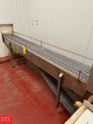 13’ x 1’ S/S Framed Power Conveyor with 6’ x 16” Gravity Fed Roller Conveyor - Rigging Fee: $300