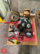 Fork Lift Drum Dolly, Assorted Wheels, Auto Jacks, Water Treatment Equipment, Time Clock's and Hoist