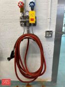 Strahman 150 PSI Hot Water Mixing Station, Model: M-5700THCF8M with Gauge, Rack, Hose and Sprayer -