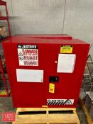 Justrite Flammable Liquid Storage, 43" x 44" x 18" - Rigging Fee: $300