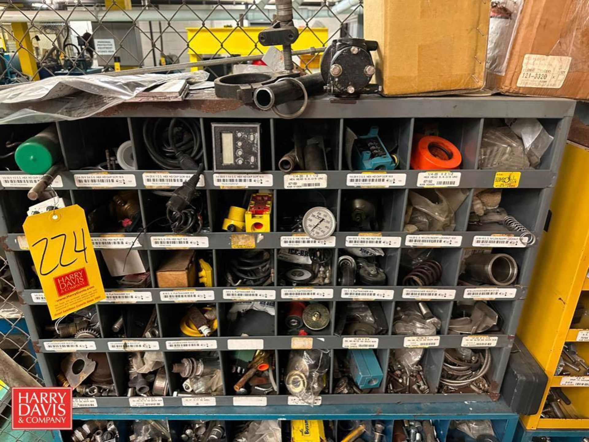 Assorted Gauges, S/S Hardware, Fuses and Parts Shelves, 36" x 67” x 12'' and 36” x 84" x 12" - Riggi - Image 2 of 6