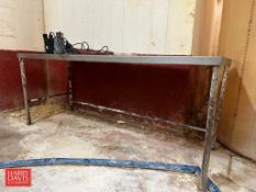 S/S Table, 92" x 32" x 37" with (2) Sump Pumps and Hose - Rigging Fee: $350
