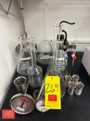 Assorted Lab Glass, Thermometers and Sample Containers - Rigging Fee: $75