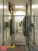 Chain Link Enclosure, 90” x 7' with Gate and Lockout/Tagout Safety Station - Rigging Fee: $200
