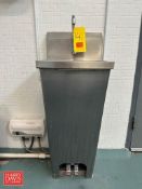 S/S Hand Sink with Foot Controls and Electric 3 KW Water Heater - Rigging Fee: $75