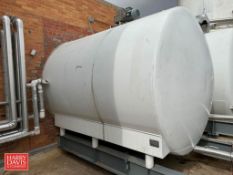 2022 Reconditioned 3,000 Gallon S/S Jacketed Horizontal Tank, S/N: 2524 with Vertical Agitation, Lev