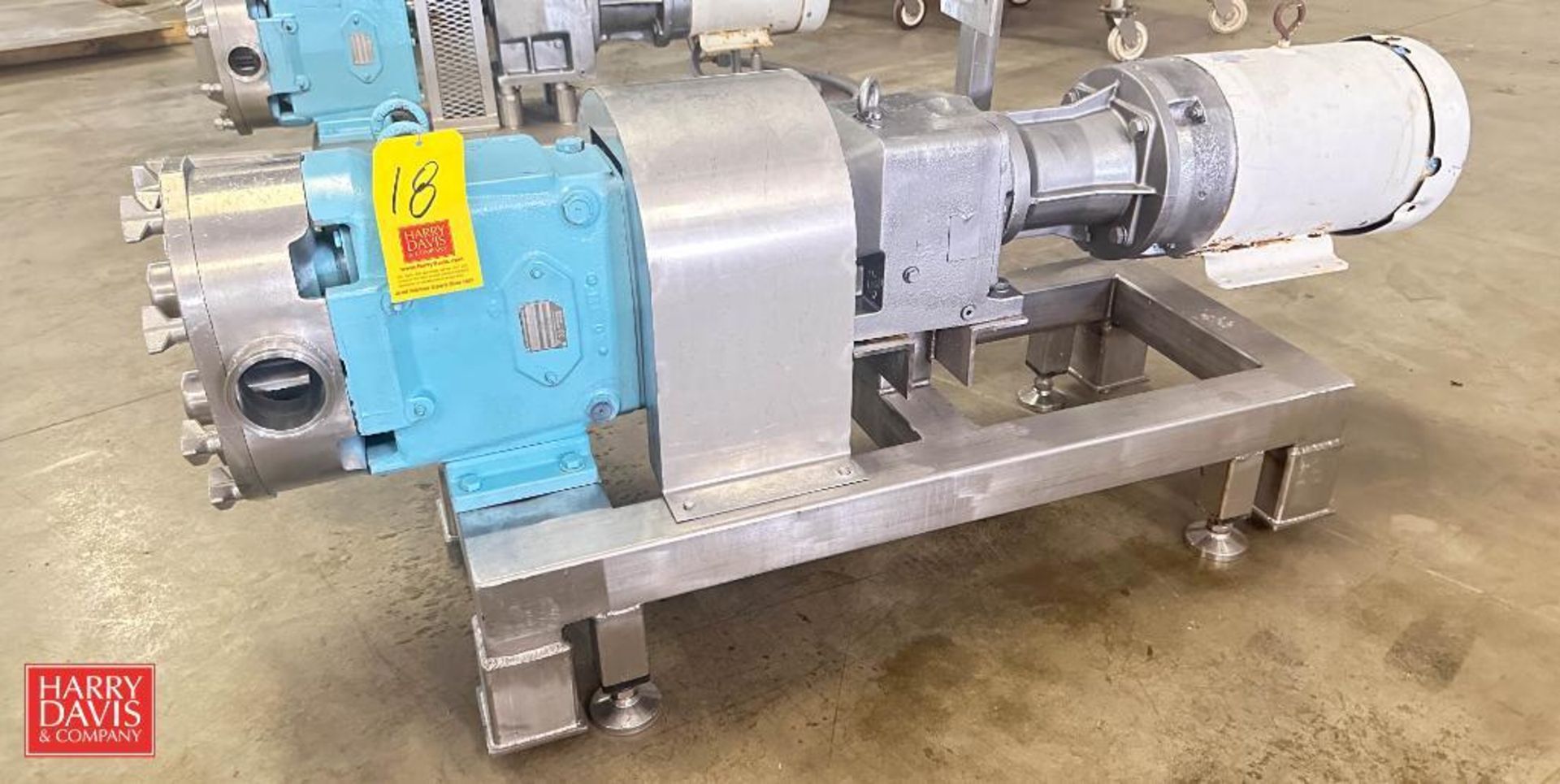 Waukesha-Cherry Burrell Positive Displacement Pump, Model: 13008, Mounted on S/S Base