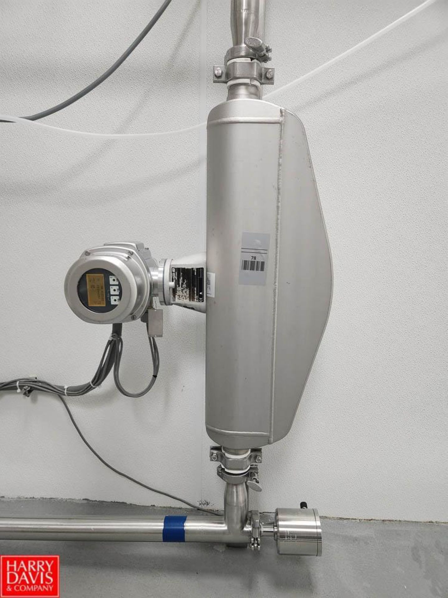 E+H ProMass S 1.5” Mass Flow Meter with ProMass 83 Transmitter, Model: 83S40-2280/101