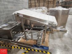 S/S Frame Incline Conveyor with 30” Width Interlox White Plastic Chain, Drive Unit and Idler, 36"