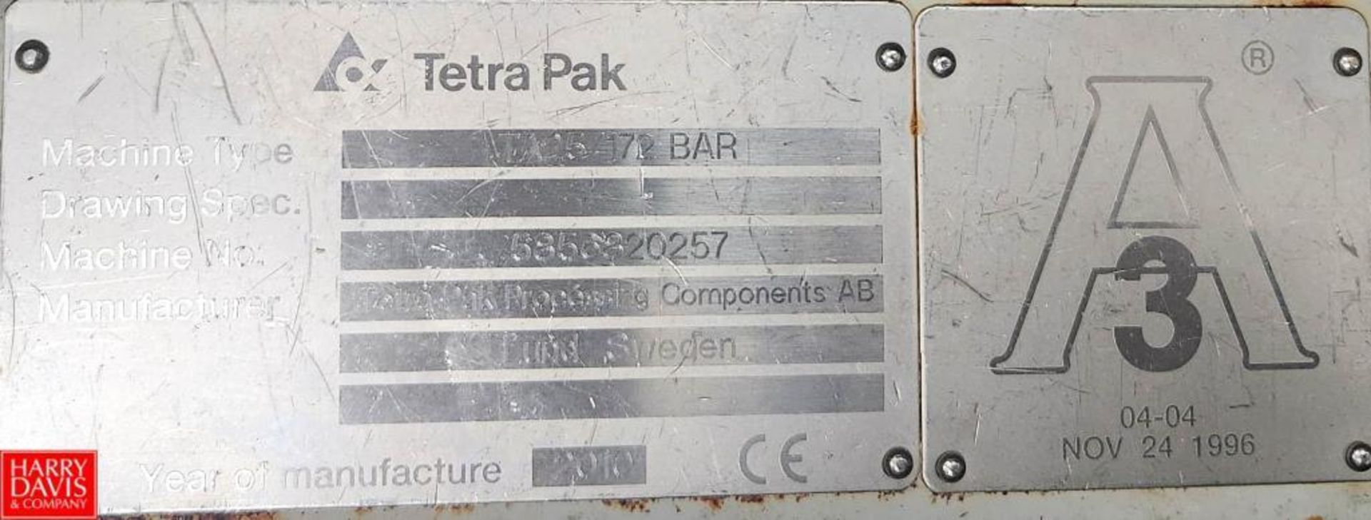 Tetra Pak S/S Clad Homogenizer, Model: TA25/172 with 2-Stage HVA and 172 Bar Cylinder - Image 3 of 3