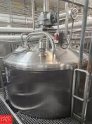 2010 Feldmeier 2,000 Gallon Dome-Top, Cone-Bottom Jacketed Process Tank, S/N: 1-0871-10 with Side Sw