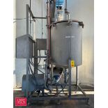 1-Tank Skid Mounted CIP System with 185 Gallon S/S Tank, Centrifugal Pump, Valves, Meters, Sensors