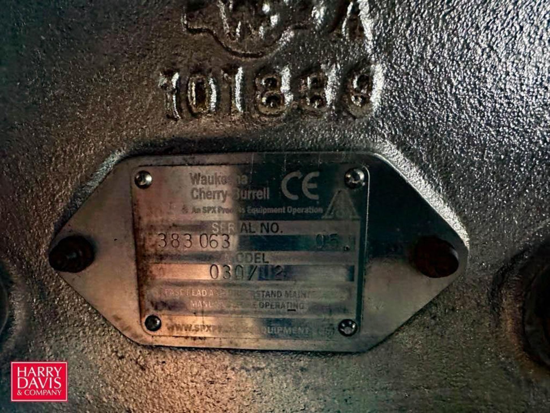 Waukesha Cherry-Burrell Positive Displacement Pump, Model: 030/U2, S/N: 35306305: Mounted on S/S - Image 2 of 3