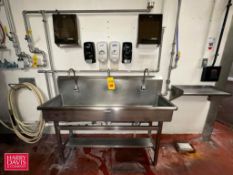 Sani-Lav S/S Hand Sink with (3) Auto Faucets - Rigging Fee: $150