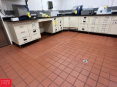 Lab Counter with Chemical Resistant Top S/S Sink with Faucet, Drawers and Cabinets