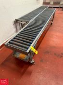 Inclined Portable S/S Framed Roller Conveyor: 10’ x 18" - Rigging Fee: $250
