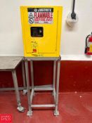 Justrite Flammable Liquid Storage Cabinet: 17" x 17" x 21" with Stand - Rigging Fee: $150