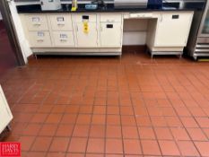 Lab Counter with (3) Gas Ports, Drawers and Cabinets - Rigging Fee: $750