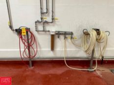 Dual Hot Water and Air Compressed Stations with (3) Hoses, (2) Nozzles, Filter and Valves