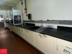 Lab Counter with Chemical Resistant Top S/S Sink with Faucet, (3) Gas Ports, Drawers and Cabinets