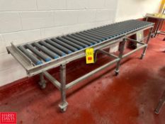 S/S Framed Incline Portable Roller Conveyor: 8.5' x 18" - Rigging Fee: $200