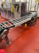 Roller Conveyor: 11' x 16" with Hinged Section, Drive and 90° Turn - Rigging Fee: $300