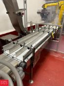 S/S Framed 4-Lane Conveyor: 10' x 18" with Roller Chain and Drive - Rigging Fee: $500