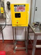 Flammable Liquid Storage Cabinet with S/S Stand: 17" x 17" x 20” - Rigging Fee: $150