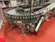 Hytrol Roller Conveyor: 10' x 15" with Hinged Section, Drive and (2) 90° Turns - Rigging Fee: $500