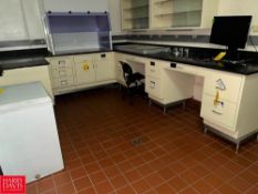 Lab Counter with Chemical Resistant Tops, Drawers, Cabinets and (3) Gas Ports - Rigging Fee: $1,200