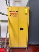 Securall Flammable Liquid Storage Cabinet: 66" x 30" x 31" on S/S Stand - Rigging Fee: $100
