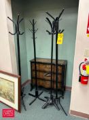 Drawer Cabinet and (4) Hall Trees - Rigging Fee: $100
