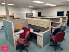 (6) Station Office Cabinets with (7) Chairs - Rigging Fee: $600