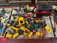 Assorted Power Tools, Batteries, Chargers and Grease Guns - Rigging Fee: $50