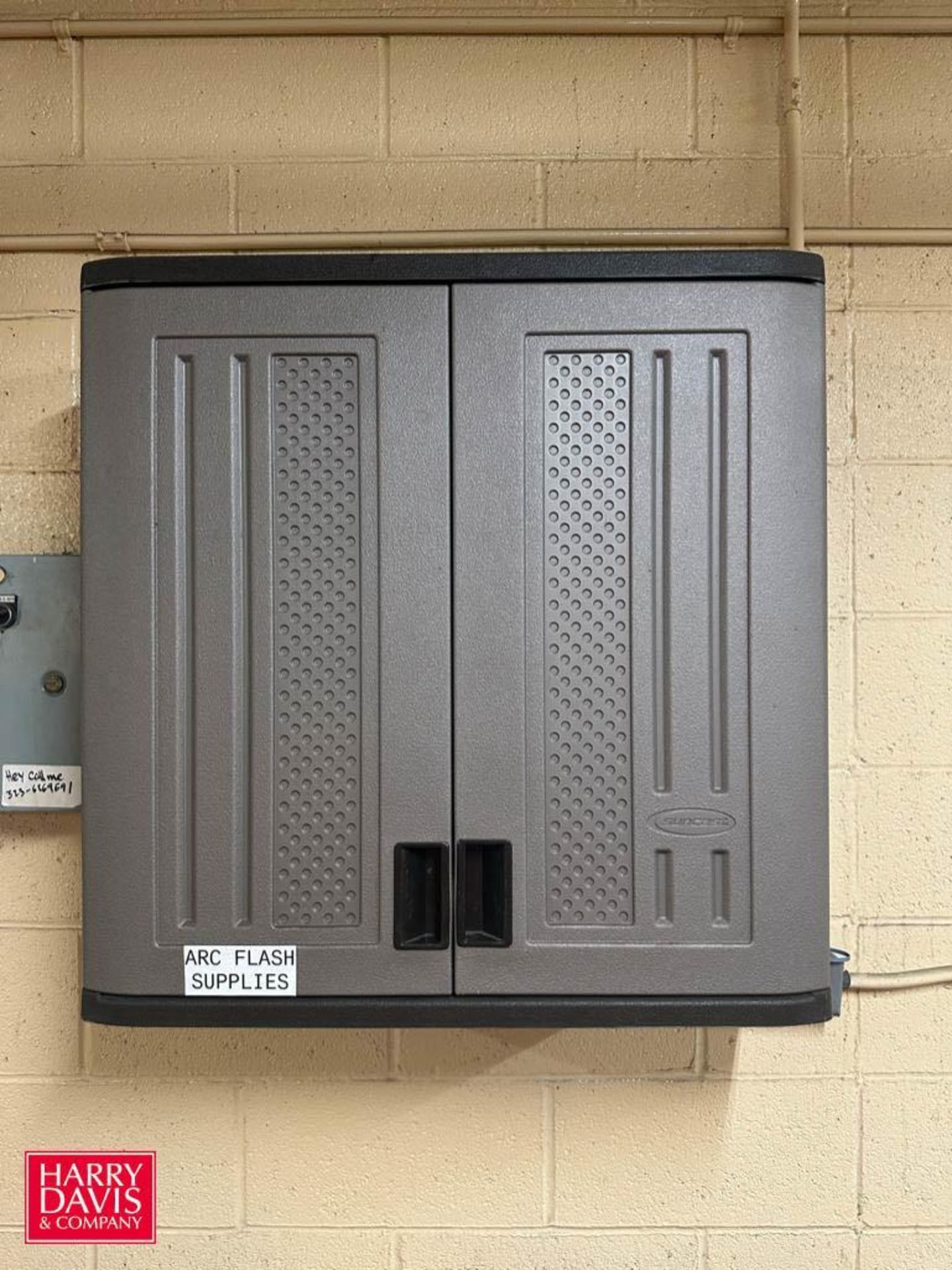 Poly Wall-Mounted Cabinets with Safety Masks and Electrical Parts - Rigging Fee: $100 - Image 4 of 4