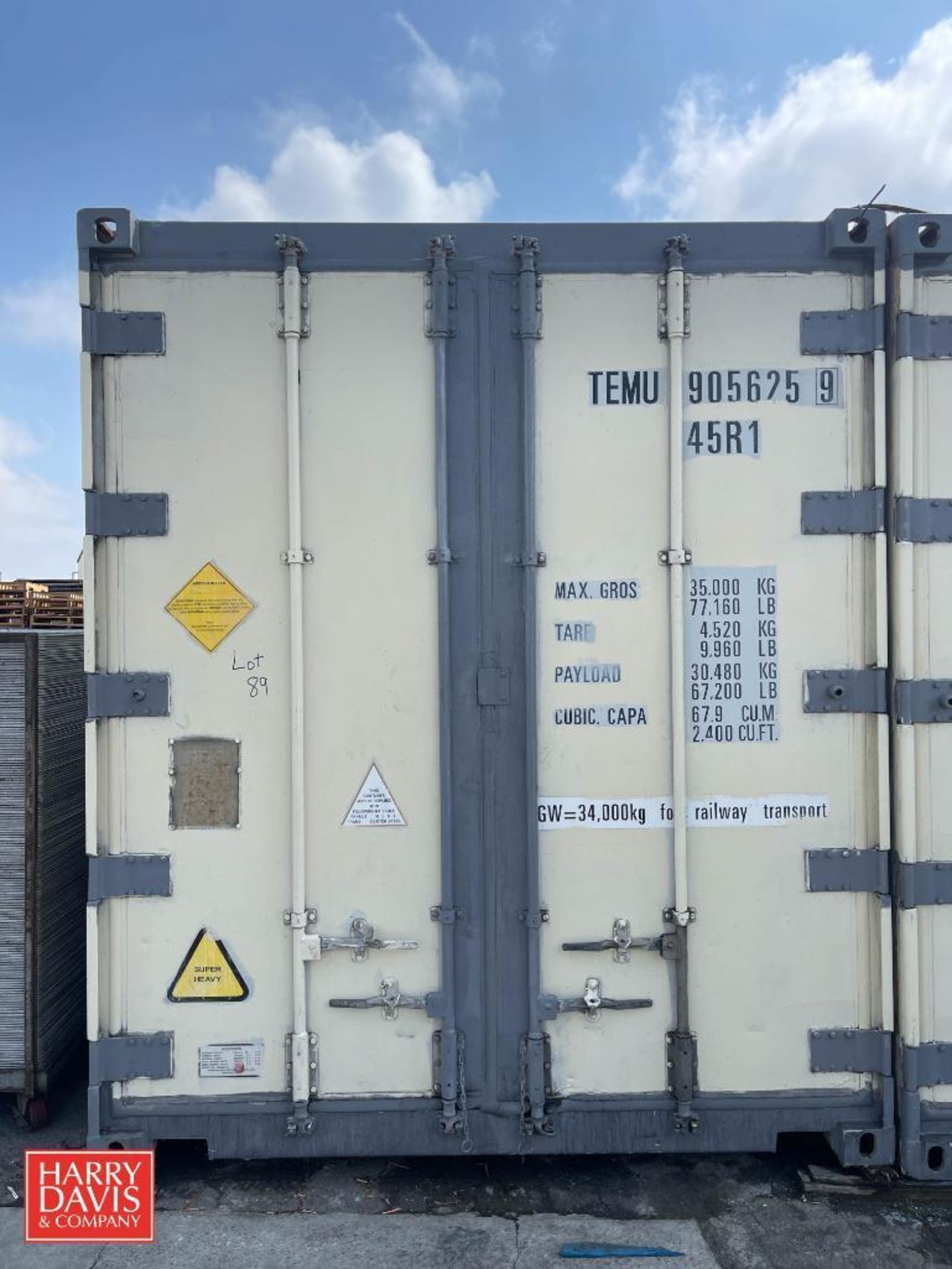 2011 Shanghai Reefer 40' Low Temp Shipping Container, Model: SS4WH2-B, S/N: SR599665 - Image 2 of 3