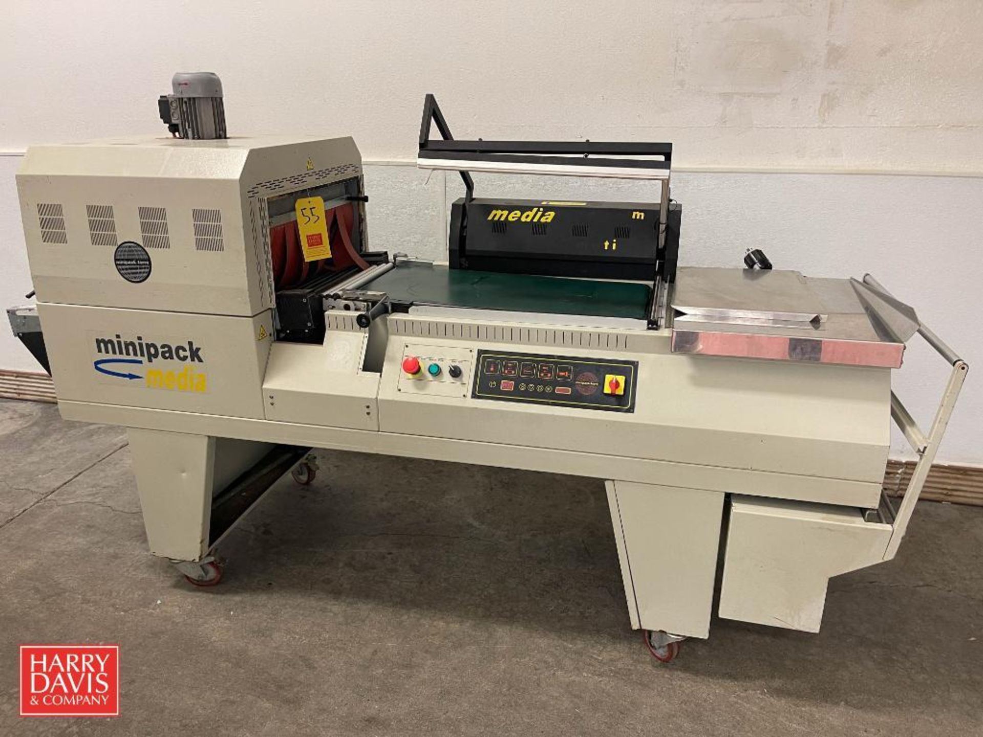 Minipack Media L-Bar Sealer with Shrink Tunnel - Rigging Fee: $500