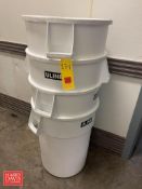 Assorted Uline and Rubbermaid Garbage Cans - Rigging Fee: $25