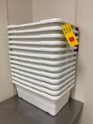 Quantum Storage Systems Polypropylene White Cross Stack Totes, 25