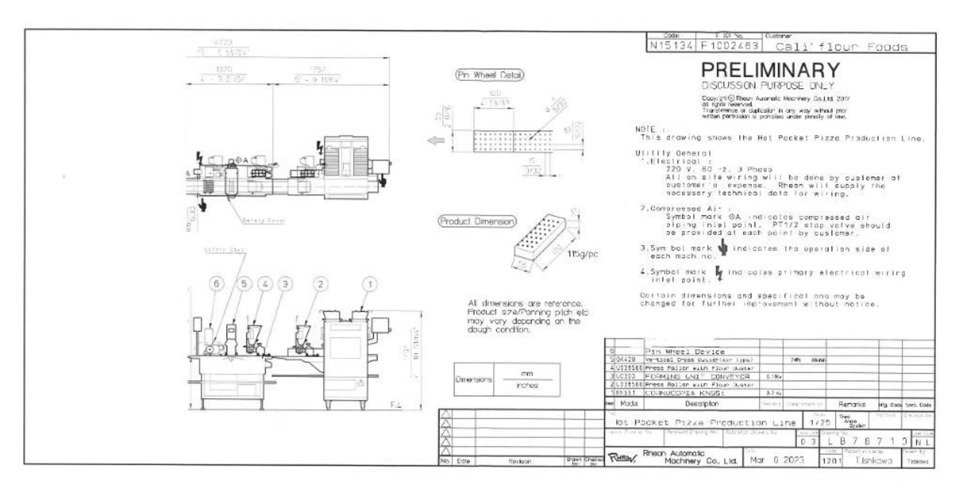 2022 Rheon, Model: GK420 Vertical Cross Cutter with Rheon Forming Divider Conveyor, Model: UC303 - Image 2 of 2