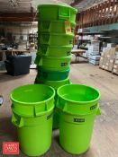 Assorted Uline and Rubbermaid Garbage Cans - Rigging Fee: $25