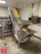 2021 Hercon Cleated Rubber Incline Bucket Conveyor, 10' Length x 19" Width - Rigging Fee: $250