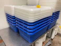 Quantum Storage Systems Polypropylene Blue Cross Stack Totes, 25" x 16" x 8", Model: N0TUB2516-8