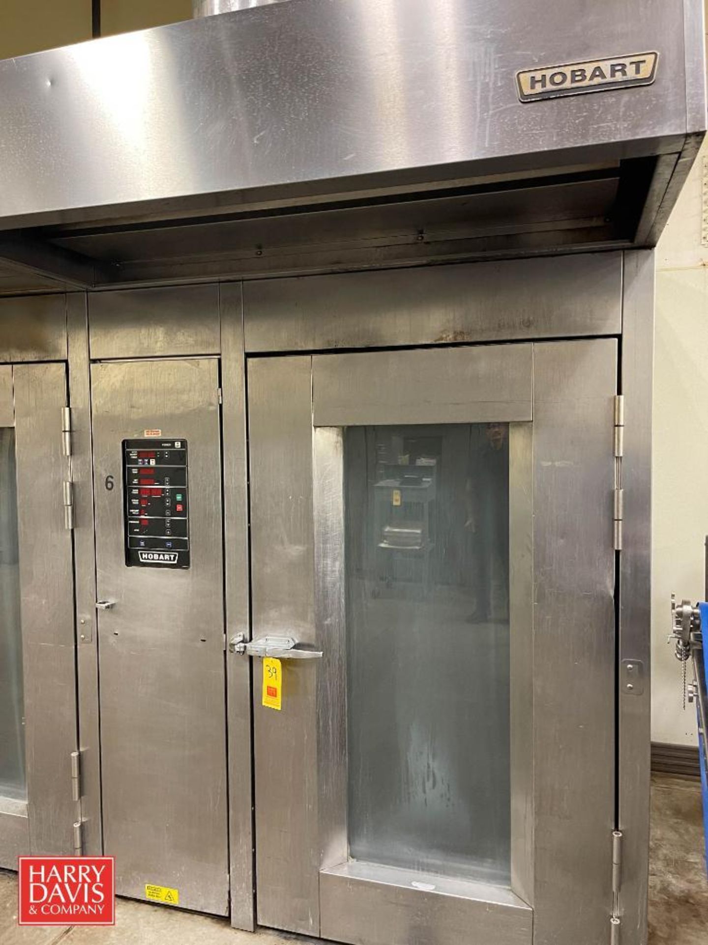 Hobart Natural Gas Rack Oven, Model: HBA2G, S/N: 24-1046091, 300,000 BTU/Hr - Rigging Fee: $4,500