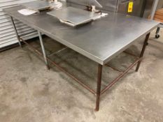 8' S/S Top Table with Shelf, 30" Depth - Rigging Fee: $300