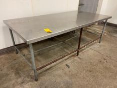 8' Length x 4' Depth S/S Top Table - Rigging Fee: $200